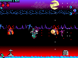 Chibi Akuma(s) Level 1 - Mountains on MSX2