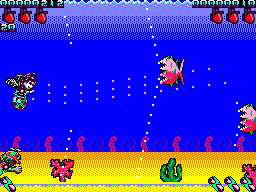 Chibi Akumas - River Level (underwater) - MSX2 version