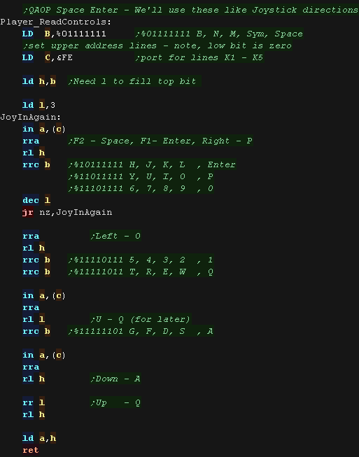 Simple sample code on a variety of Z80 machines